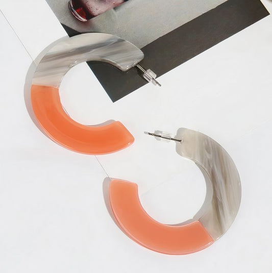 Two-Toned Acrylic Earrings